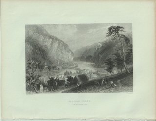 1840ǯ Bartlett ꥫ ݥȥޥå¦鸫ϡѡե꡼ Harpers Ferry from the Potomac side