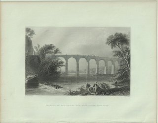 1840ǯ Bartlett ꥫ ܥ⥢ 亮ȥŴƻιͶ Viaduct on Baltimore and Washington Railroad