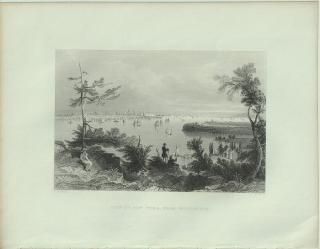 1840ǯ Bartlett ꥫ ۡ󤫤˾˥塼衼 View of New York, from Weehawken