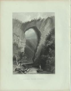 1840ǯ Bartlett ꥫ ʥ롦֥å Natural Bridge, Virginia С˥