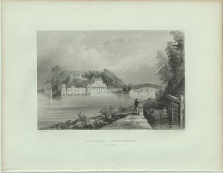 1840年 Bartlett アメリカの風景 スクールキル浄水場 Schuylkill Water Works ペンシルベニア州