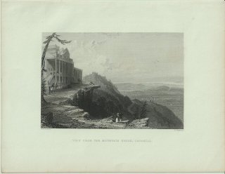 1840年 Bartlett アメリカの風景 マウンテンハウス View from the Mountain House, Catskill キャッツキル