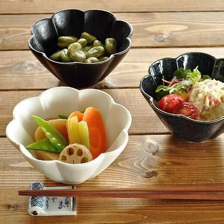 花型モダン小鉢【中鉢 日本製 美濃焼 和食器】 /食器 - おひさま 花型モダン小鉢【中鉢 日本製 美濃焼 和食器】 /食器 - おひさま