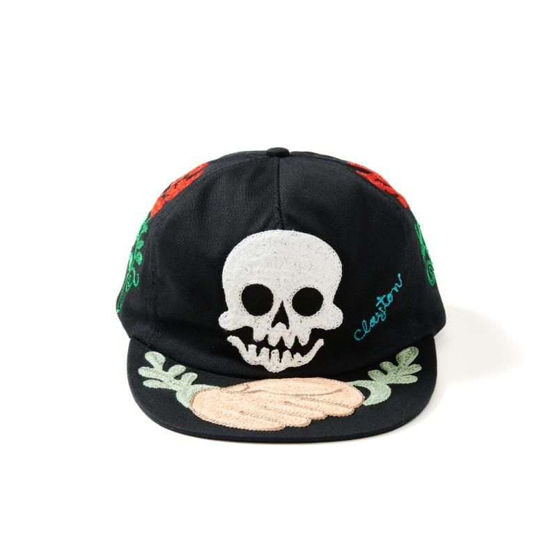 CP / SOLID SKULL chain stitch embroidery CAP - Tea Club and The