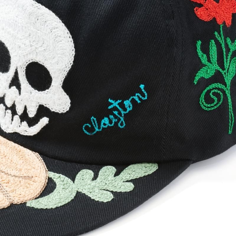 CP / SOLID SKULL chain stitch embroidery CAP - Tea Club and The