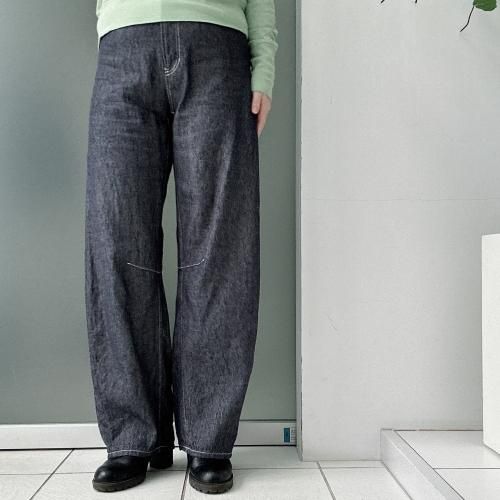 リネンコットンクロスバレルパンツ-Munich、ミューニック