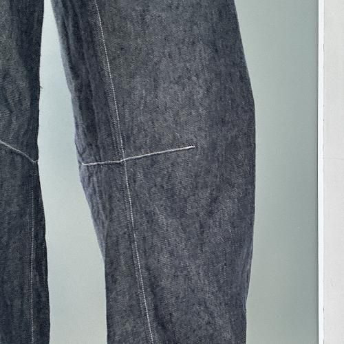 リネンコットンクロスバレルパンツ-Munich、ミューニック