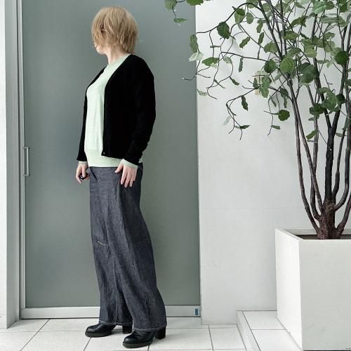 リネンコットンクロスバレルパンツ-Munich、ミューニック