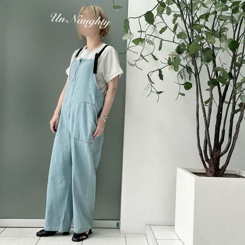 週末限定価格　ミューニック　デニムサロペット　M スラブデニムサロペット-Munich、ミューニック