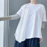 Munich<BR>コットンプリントシャツワンピース Munich（ミューニック）の「コットンタイプライターパフスリーブ