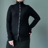 Munich<BR>ビスコースウールストレッチリブ 2wayタートルネックトップス