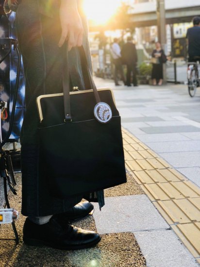 メンズがま口バッグ【缶バッジ付き】 - 男着物&メンズ浴衣専門店