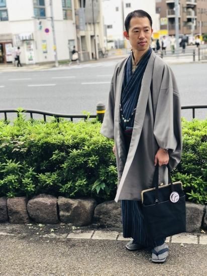 メンズがま口バッグ 缶バッジ付き 男着物 メンズ浴衣専門店 藤木屋 メンズがま口バッグ 缶バッジ付き 男着物 メンズ浴衣専門店 藤木屋