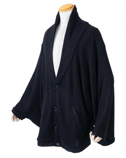 カーディガン羽織：ブラック - 男着物&メンズ浴衣専門店