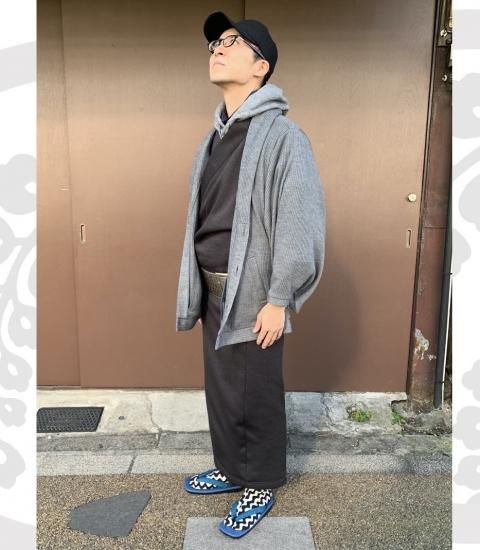 カーディガン羽織:グレー - 男着物&メンズ浴衣専門店『藤木屋』 カーディガン羽織:グレー - 男着物&メンズ浴衣専門店『藤木屋』