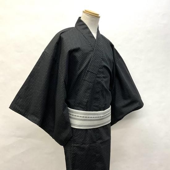 メンズ浴衣【十字絣・黒】 - 男着物&メンズ浴衣専門店『藤木屋』