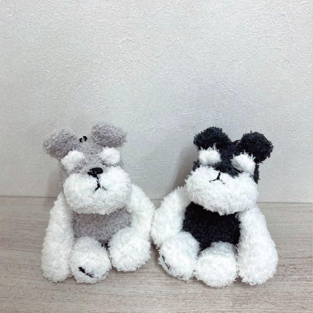 ミニチュアシュナウザー ふわもこmitくんあみぐるみ11cm - mit U ミニチュアシュナウザー ふわもこmitくんあみぐるみ11cm - mit U