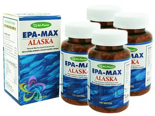 EPAMAXアラスカフィッシュオイル（EpaMaxAlaska）1000mg 4ボトル（100SoftGel×4）(カナダ製/国際ヤマト）