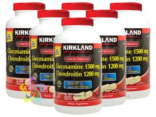 カークランド・グルコサミン&コンドロイチン 6ボトル(220錠×6）(USA/e-pelicanMailplus)