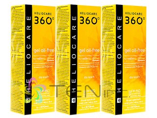 ヘリオケア360°ジェルオイルフリー(Heliocare360GelOil-Free)SPF50 3ボトル（50ml×3）（スペイン製/国際ヤマト）