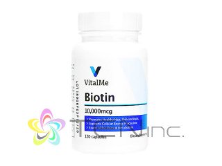 ビオチン(VitalMeBiotin)10000mcg 1ボトル120カプセル(バイタルミー/USA製/国際書留)