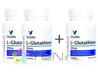L-グルタチオン（VitalMeL-Glutathione）100mg 2ボトル+1ボトルサービス(120tabs x 3)(バイタルミー/USA製/国際書留)