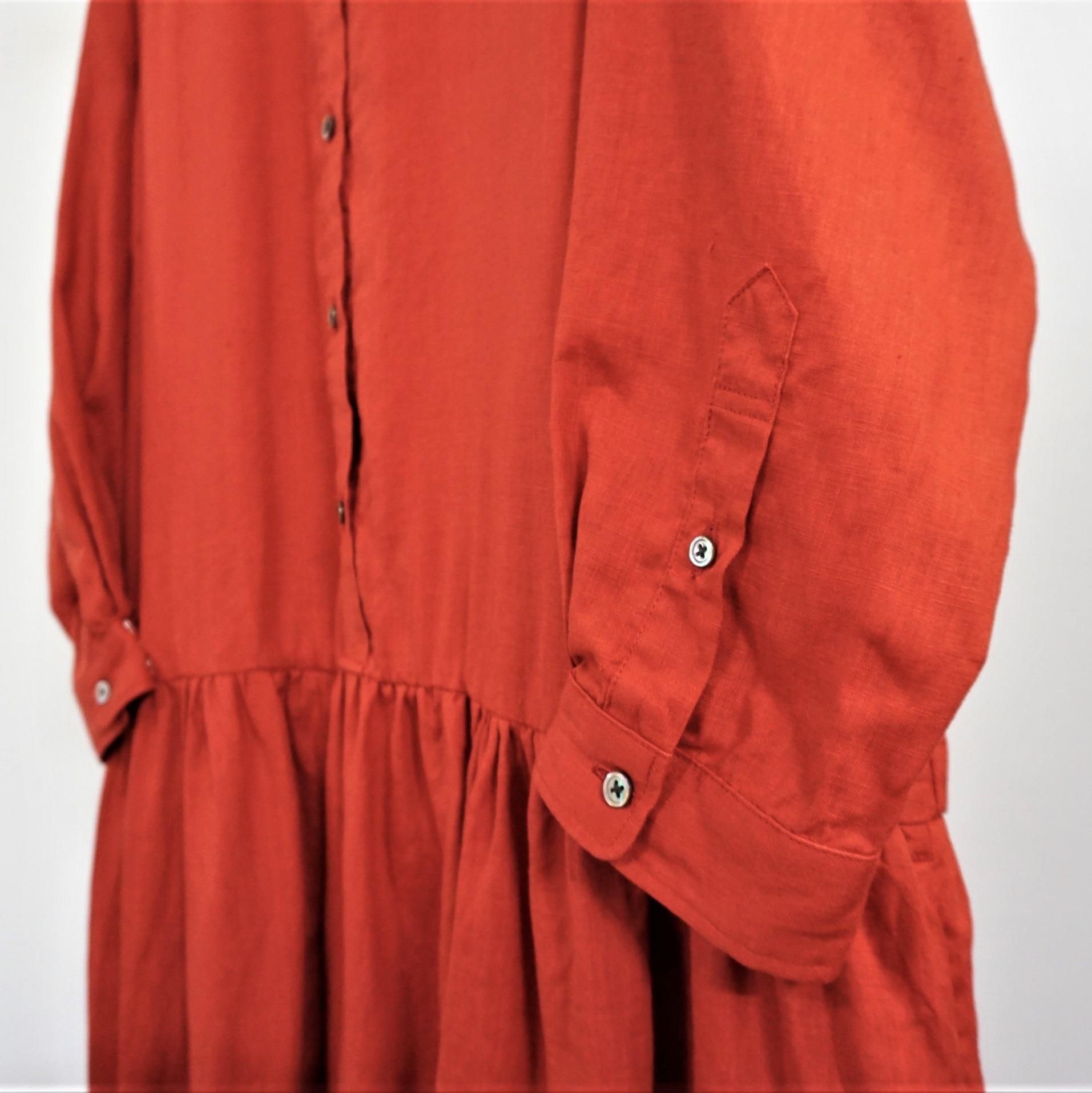 リネンバンドカラーシャツドレス - Tailor The dress｜online store