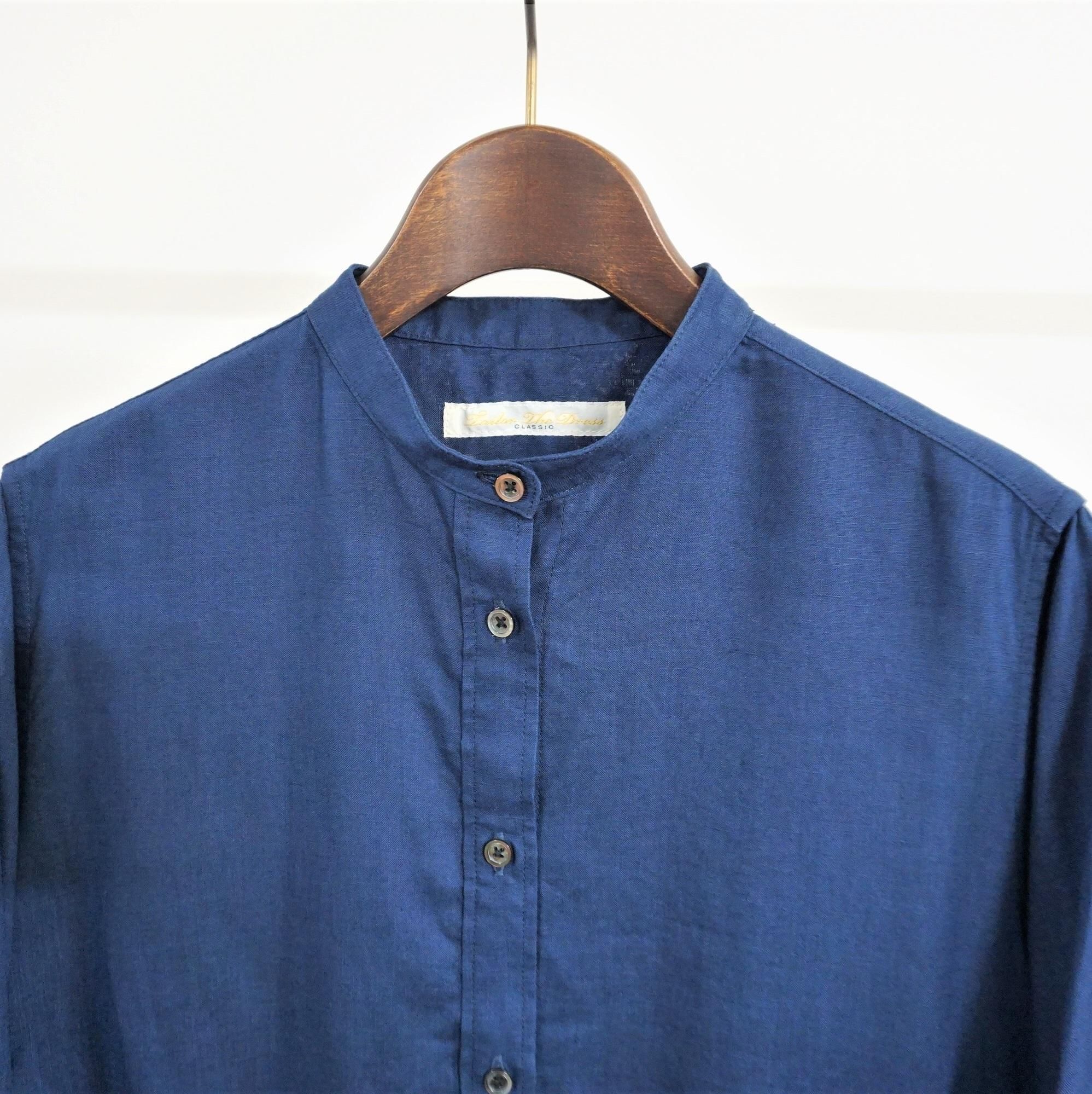 リネンバンドカラーシャツドレス - Tailor The dress|online store