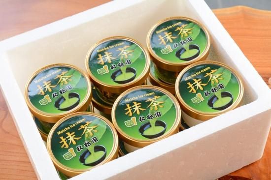 抹茶アイスクリーム 90ml×6ケ 発砲スチロール入 - 株式会社 松鶴園