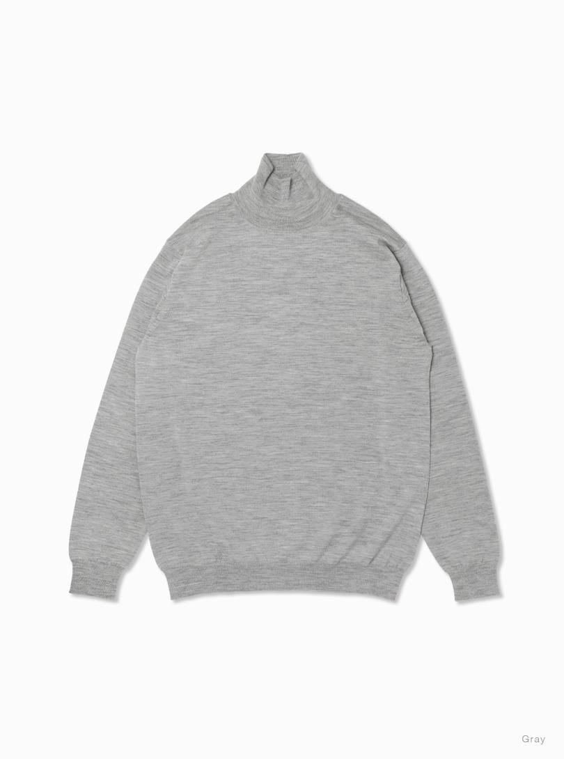 Essential SUPERIOR HIGH GAUGE MERINO TURTLE NECK - BATONER