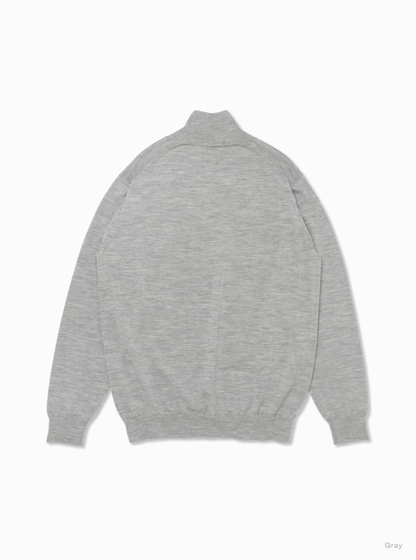 Essential SUPERIOR HIGH GAUGE MERINO TURTLE NECK - BATONER