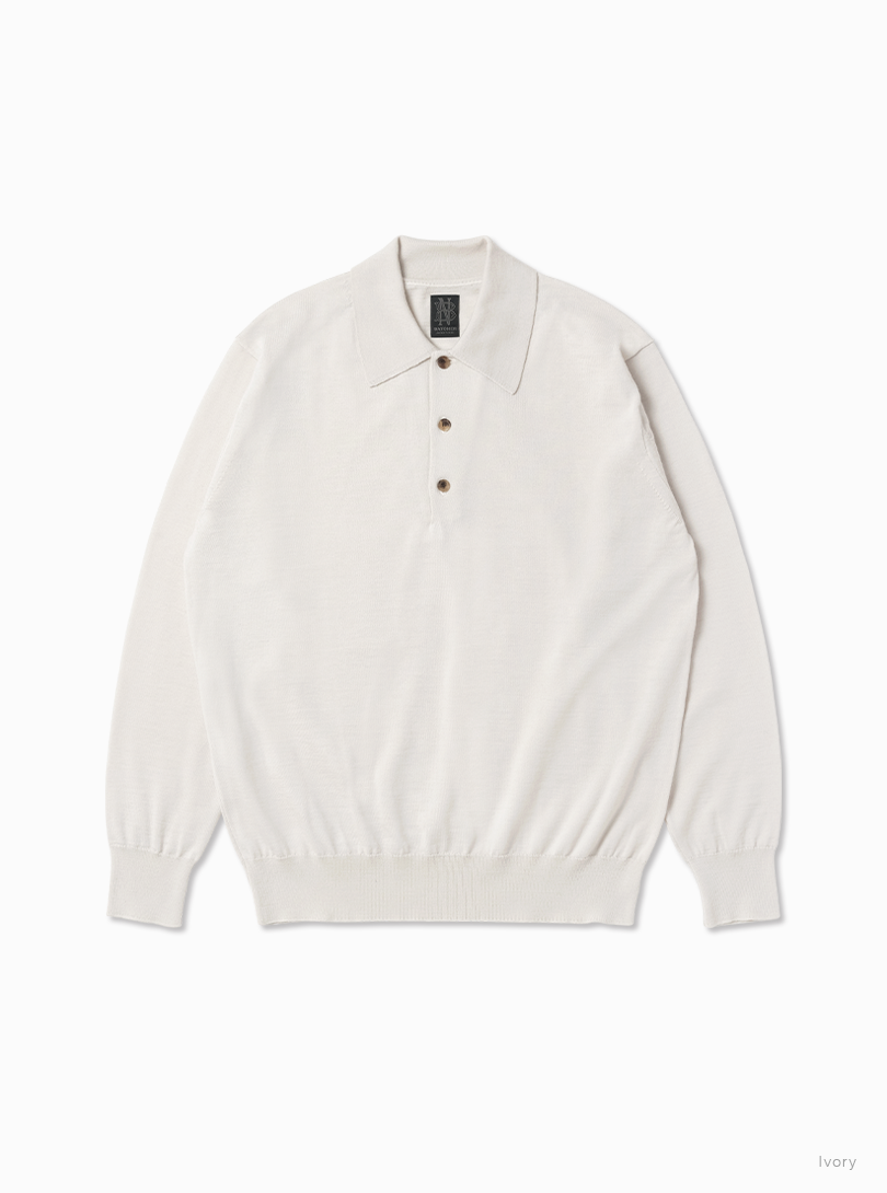 BATONER HIGH GAUGE POLO バトナー　ニットポロ Essential SUPERIOR HIGH GAUGE MERINO POLO - BATONER｜ONLINE