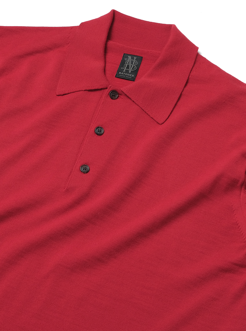 Essential SUPERIOR HIGH GAUGE MERINO POLO - BATONER｜ONLINE