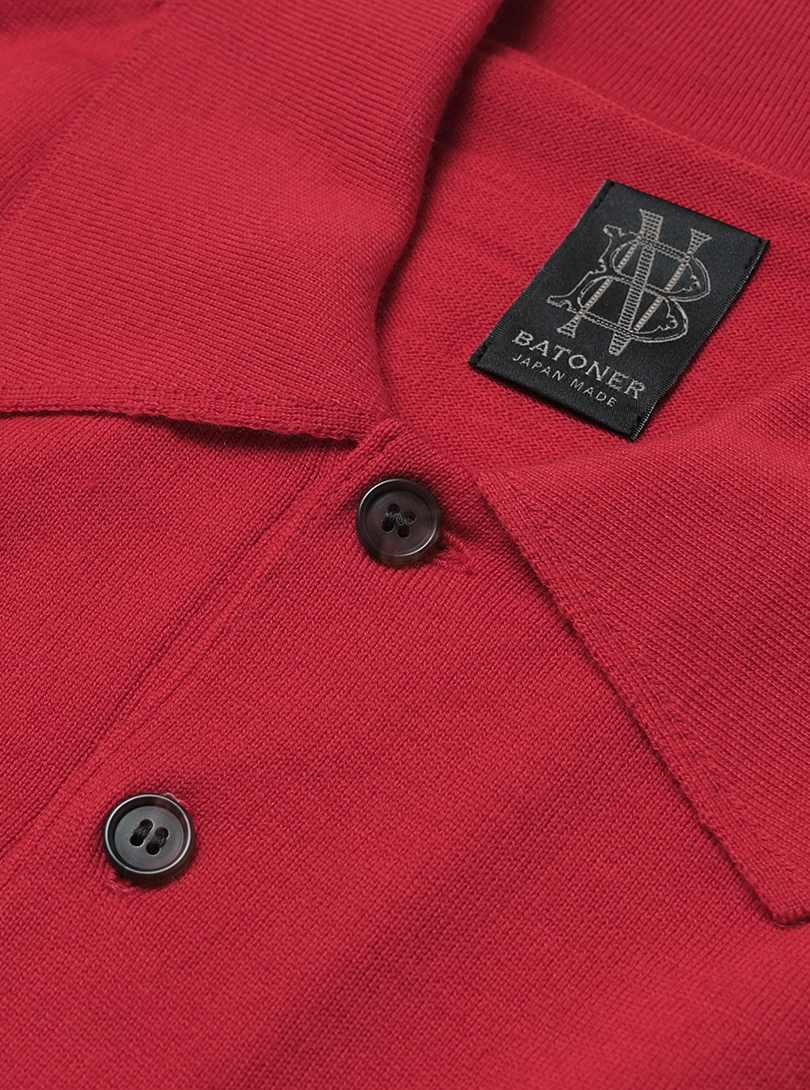BATONER HIGH GAUGE POLO バトナー　ニットポロ レディース】THE SEAISLAND COTTON HIGH GAUGE POLO S/S