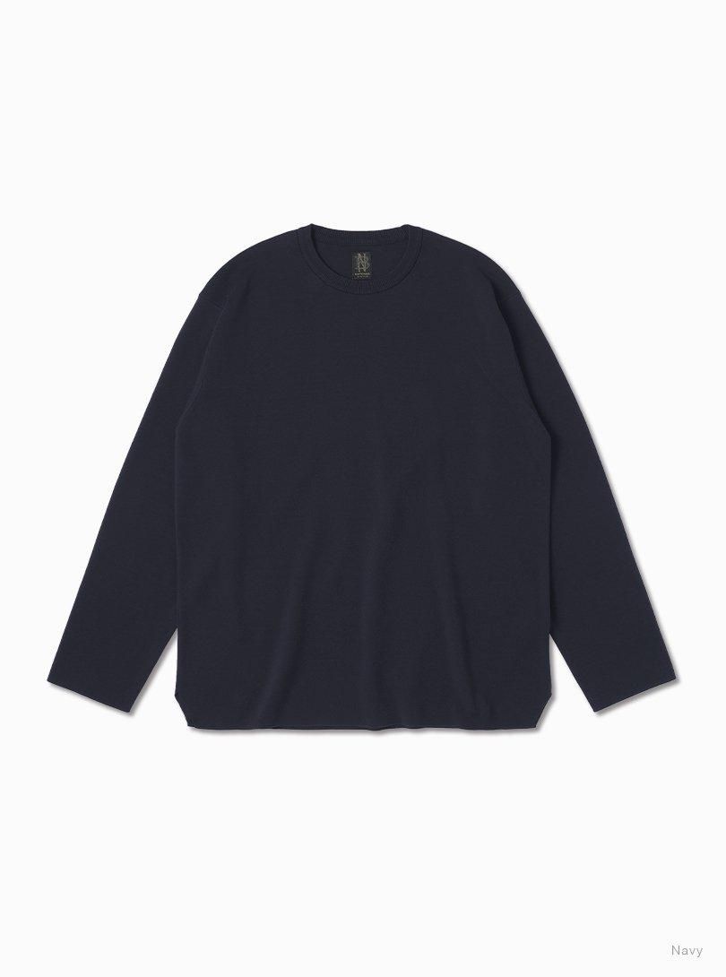 Essential 32G SMOOTH KNIT LONG T-SHIRT - BATONER|ONLINE STORE Essential 32G SMOOTH KNIT LONG T-SHIRT - BATONER|ONLINE STORE