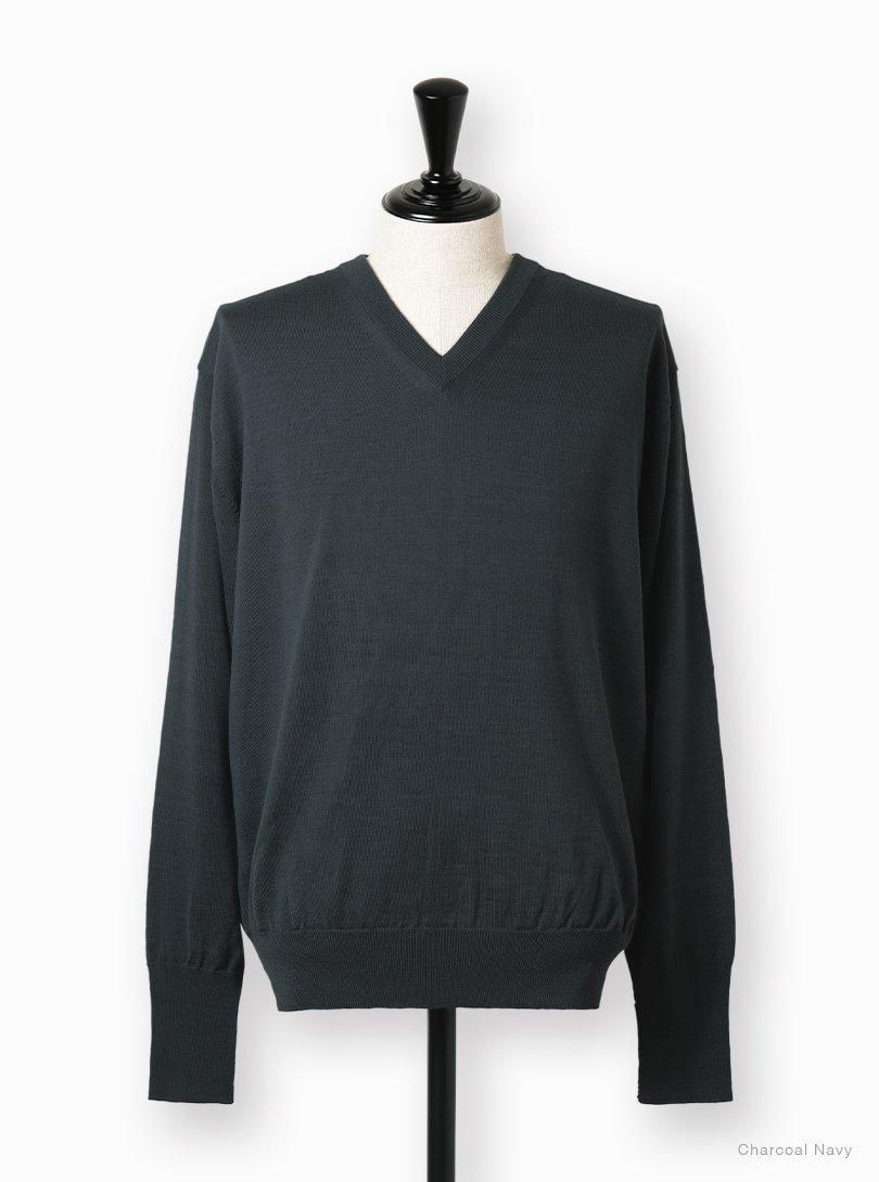 Men BABY WOOL V NECK - BATONER｜ONLINE STORE
