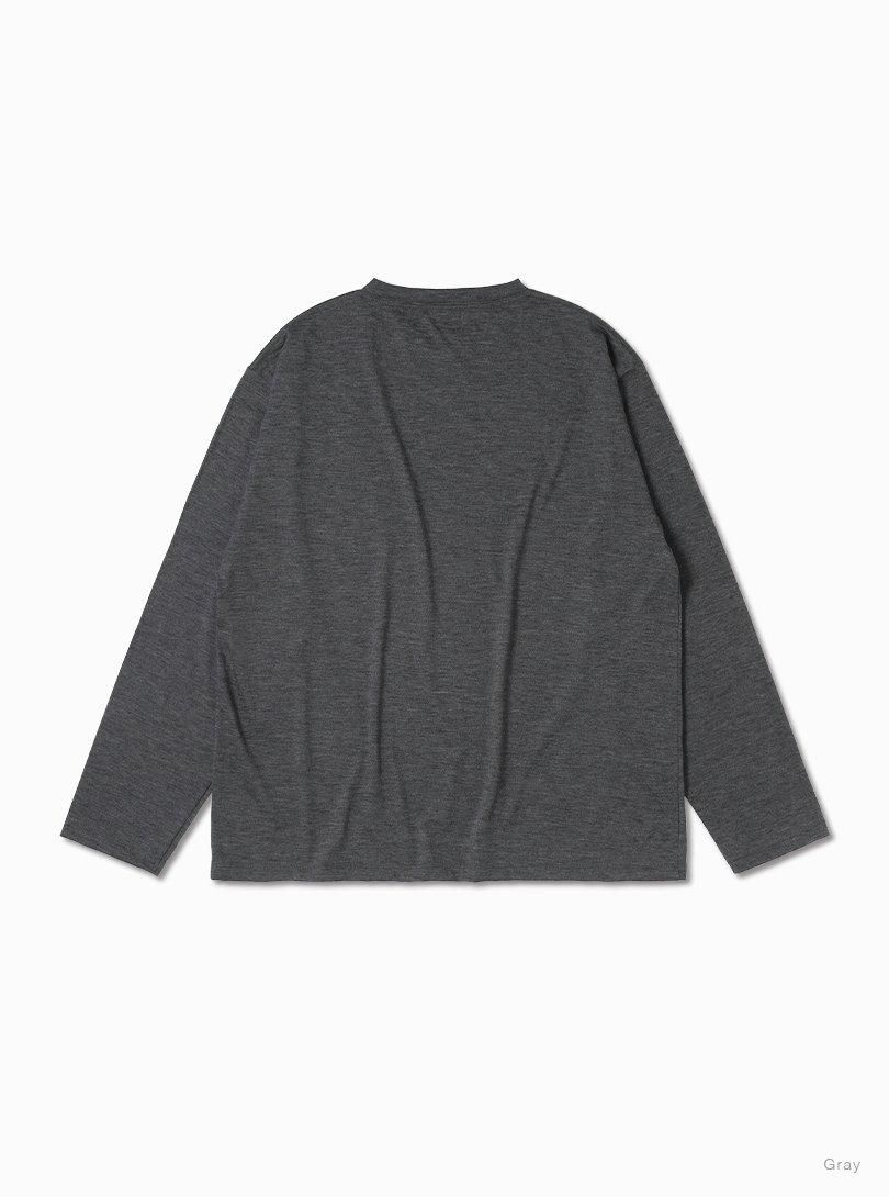 BATONER Alashan cashmere long sleeve Tee