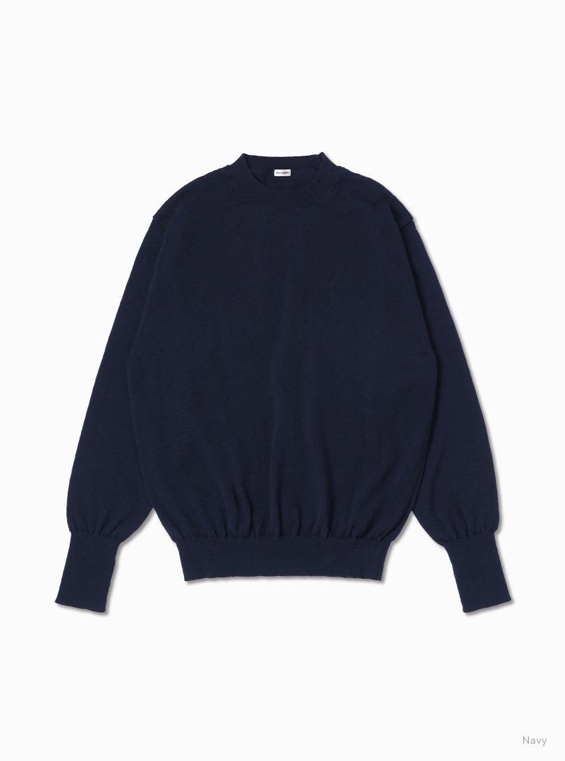 完売BATONER CHOMA CREW NECK 3 ブルー サマーニット 完売BATONER CHOMA CREW NECK 3 ブルー サマーニット BATONER