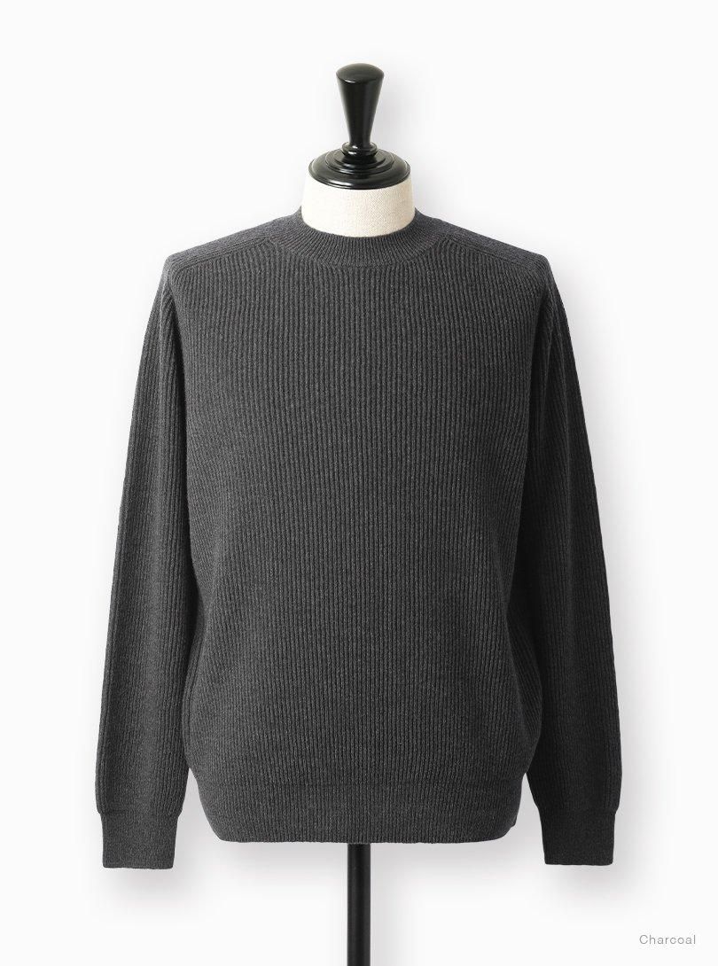 Men《Goat》REVERSE CASH RIB CREW NECK - BATONER｜ONLINE STORE