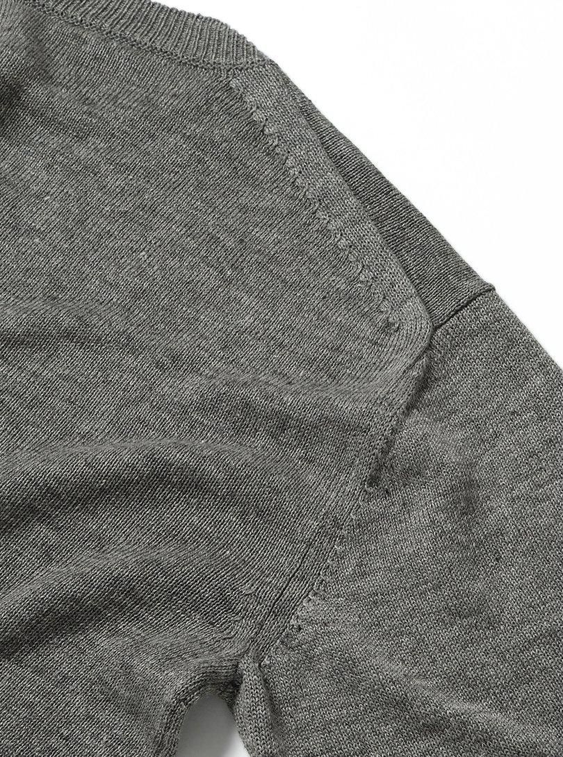 Men WASHED HIGH COUNT LINEN CREW NECK - BATONER|ONLINE STORE Men WASHED HIGH COUNT LINEN CREW NECK - BATONER|ONLINE STORE