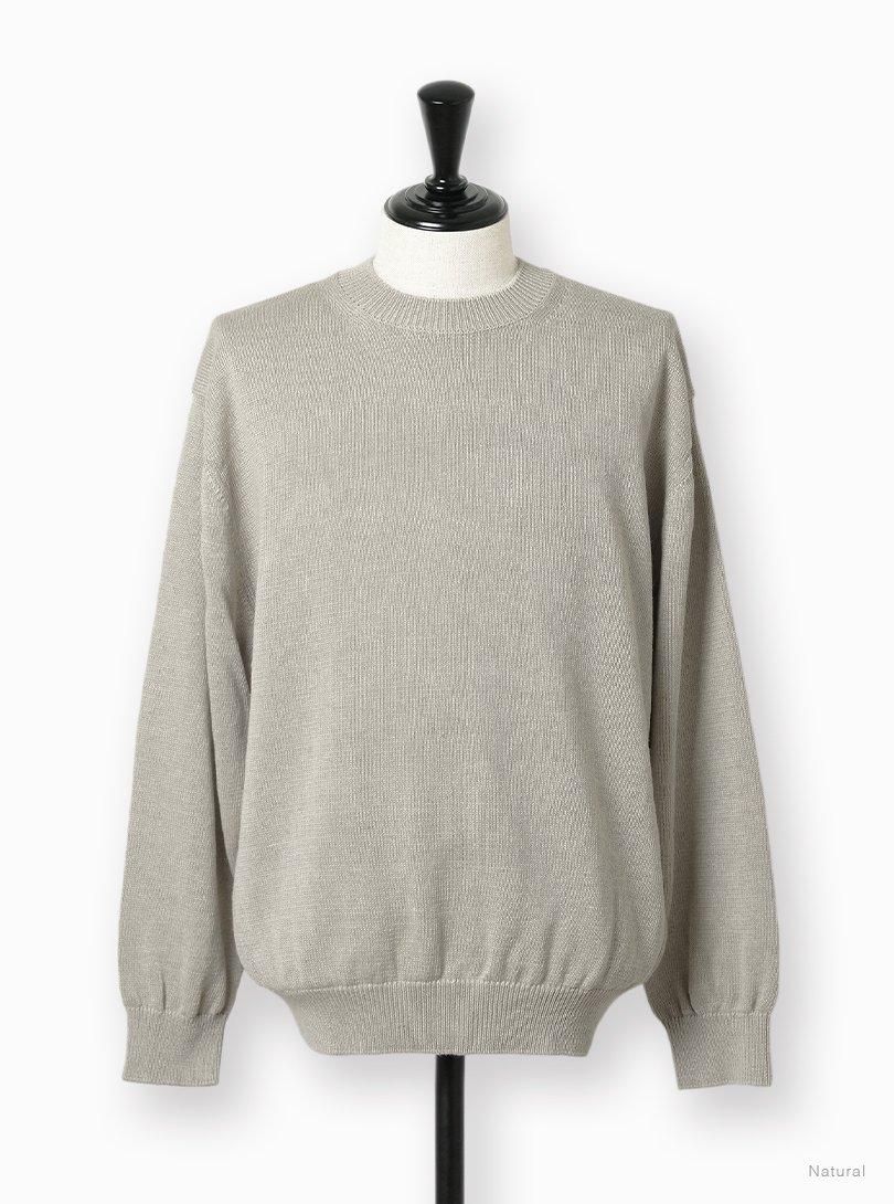 Men WASHED HIGH COUNT LINEN CREW NECK - BATONER|ONLINE STORE Men WASHED HIGH COUNT LINEN CREW NECK - BATONER|ONLINE STORE