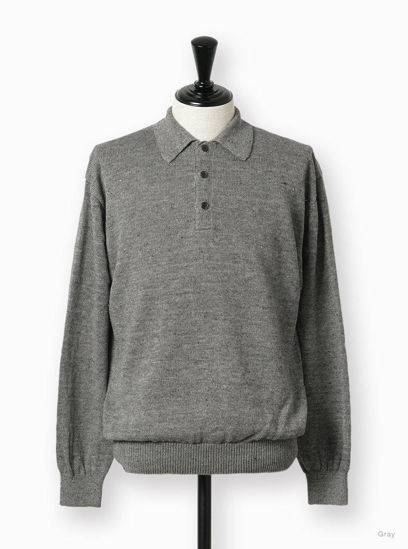 Men WASHED HIGH COUNT LINEN POLO - BATONER|ONLINE STORE Men WASHED HIGH COUNT LINEN POLO - BATONER|ONLINE STORE