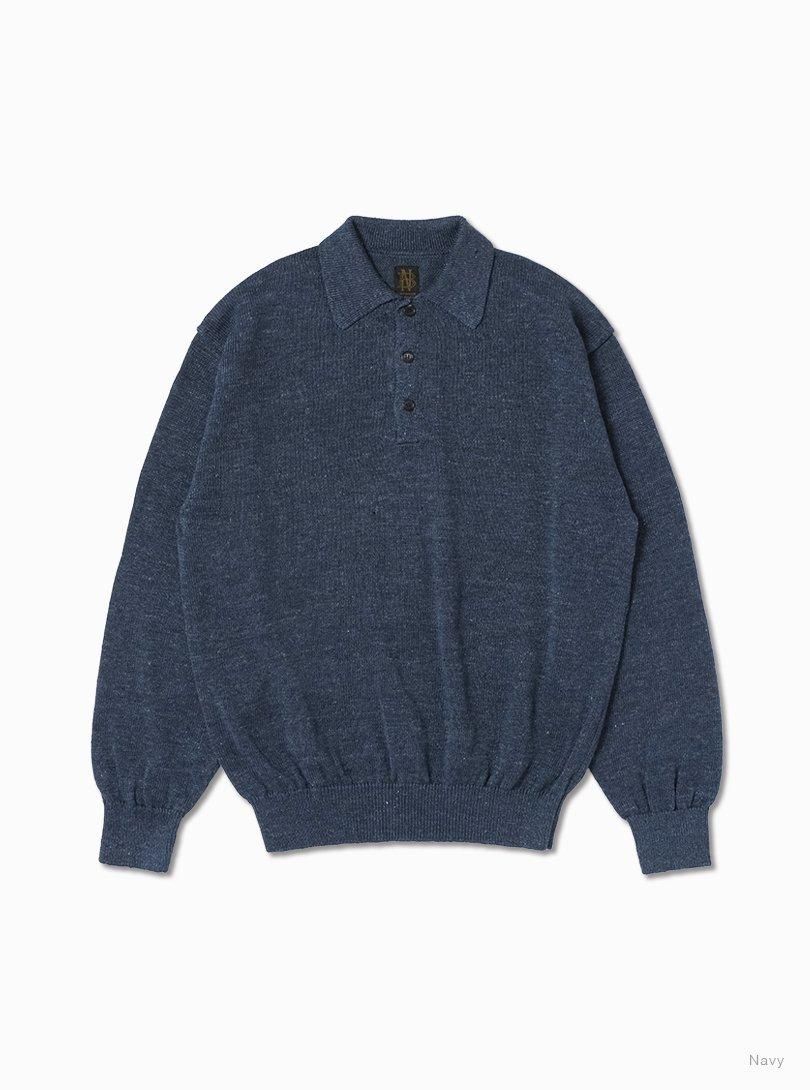 Men WASHED HIGH COUNT LINEN POLO - BATONER|ONLINE STORE Men WASHED HIGH COUNT LINEN POLO - BATONER|ONLINE STORE