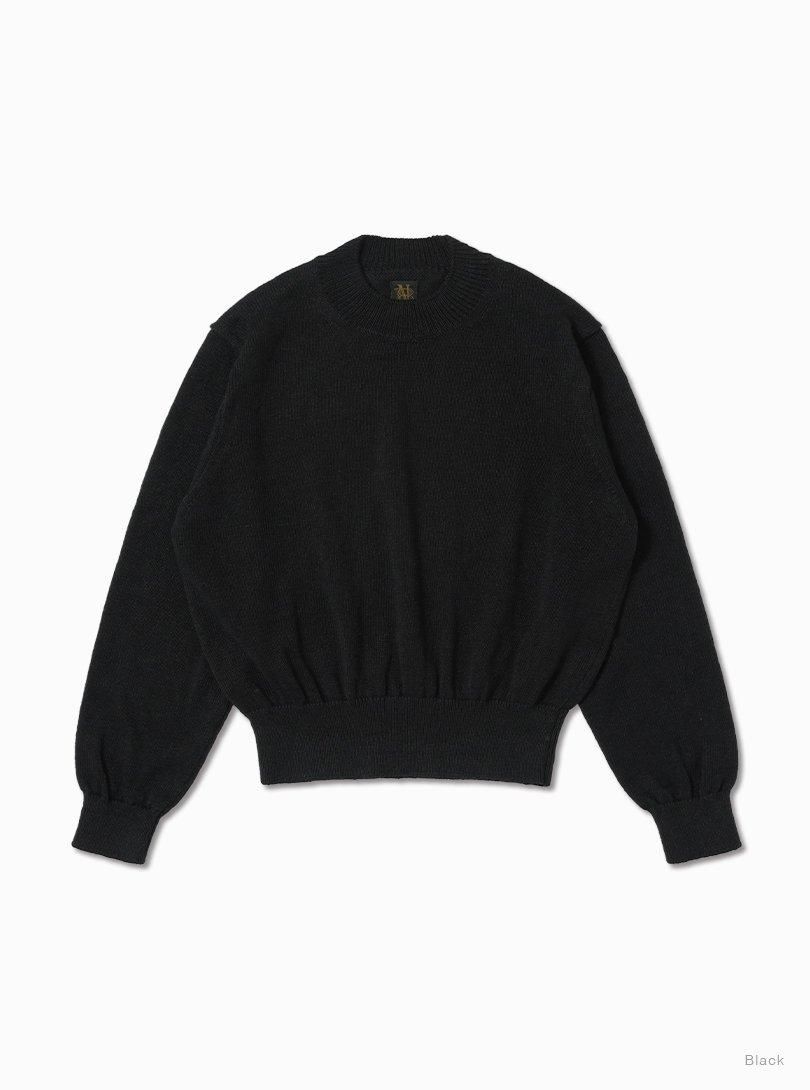 Women WASHED HIGH COUNT LINEN CREW NECK - BATONER｜ONLINE STORE