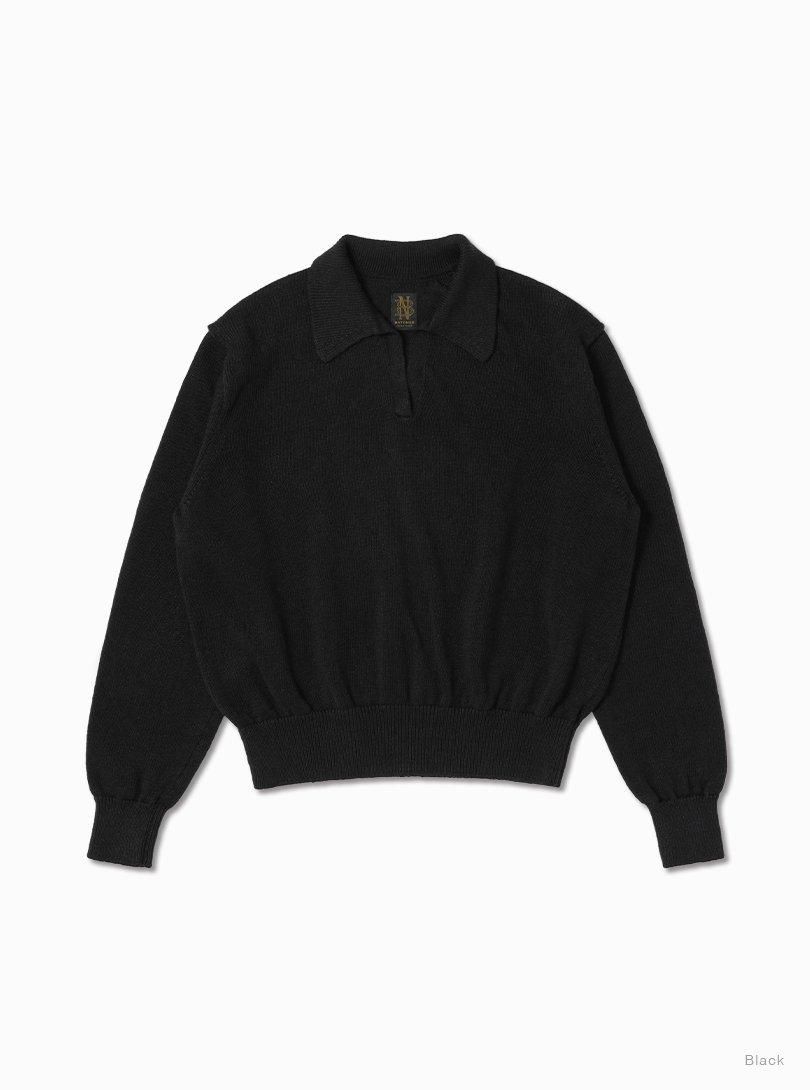 BATONER/バトナー】Washed High Count Linen Polo Skipper