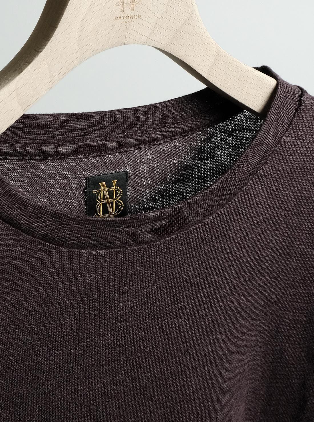 Men NORMANDY LINEN T-SHIRT - BATONER｜ONLINE STORE