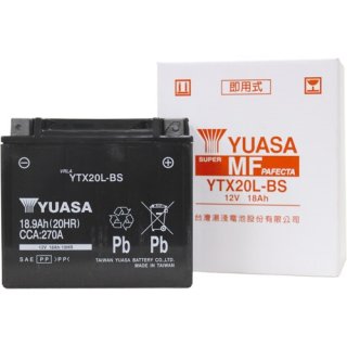 【新品保証付&激安】台湾ユアサ　バイクバッテリー(液別密閉) TYTX20L-BS