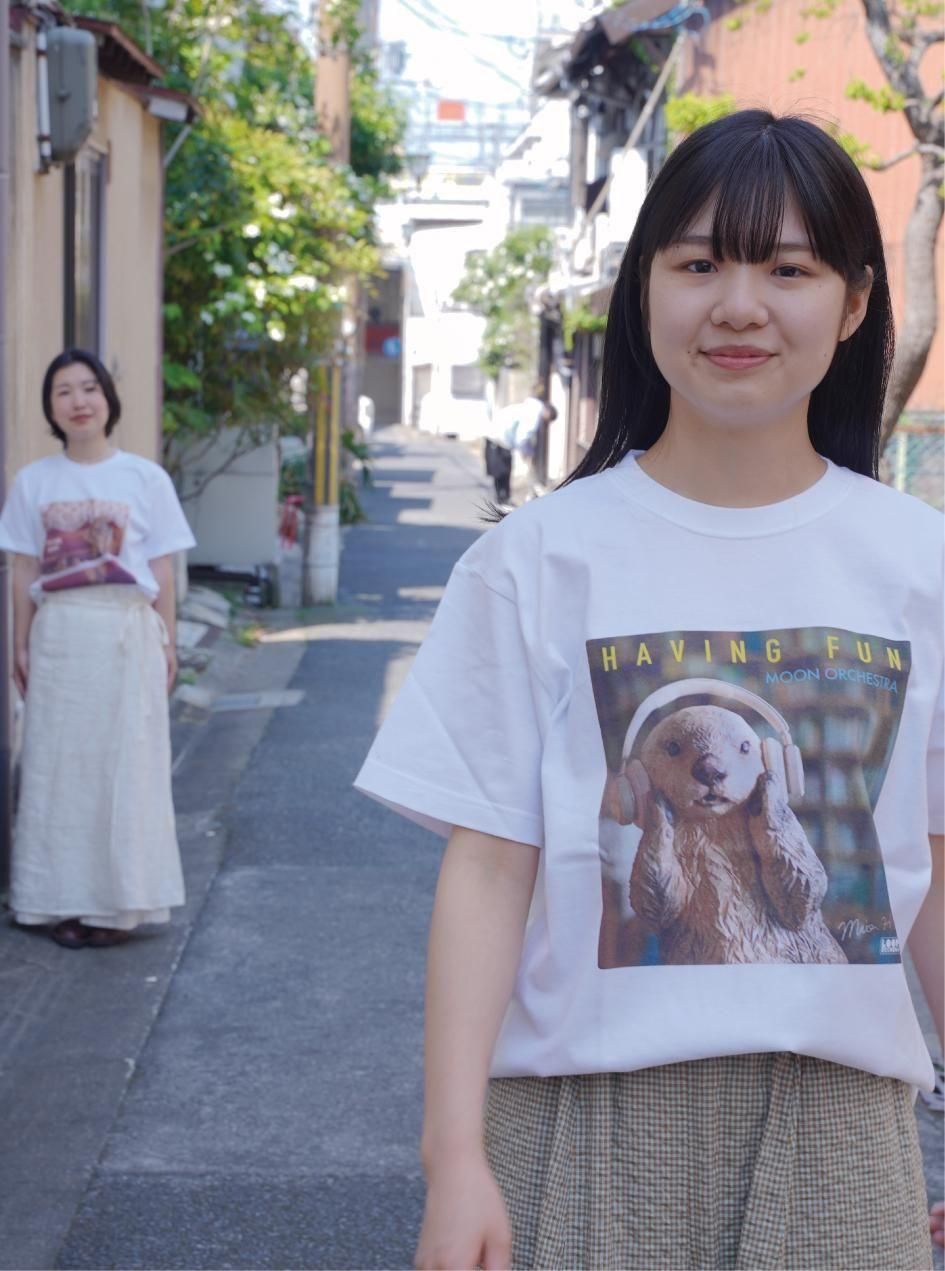 はしもとみお レコードTシャツ/ラッコちゃん - ループ舎 はしもとみお レコードTシャツ/ラッコちゃん - ループ舎