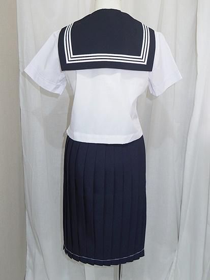 セーラー服上下夏/スカート新品<W61-59.5:10>(B068)制服/中古 セーラー服上下夏/スカート新品<W61-59.5:10>(B068)制服/中古