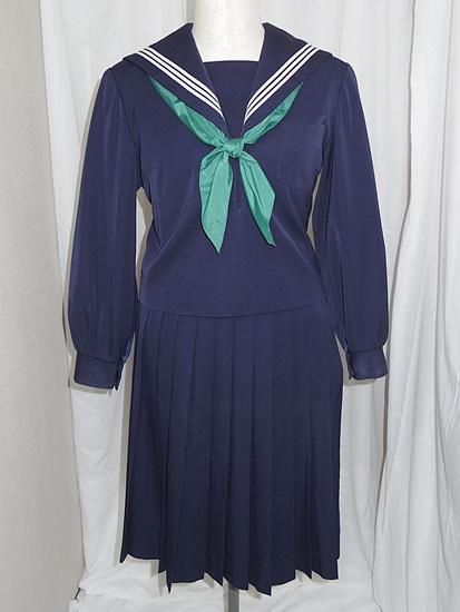 セーラー服上下冬<W76-70:175A>(B348)中古/jk制服/日本校服 セーラー服上下冬<W76-70:175A>(B348)中古/jk制服/日本校服